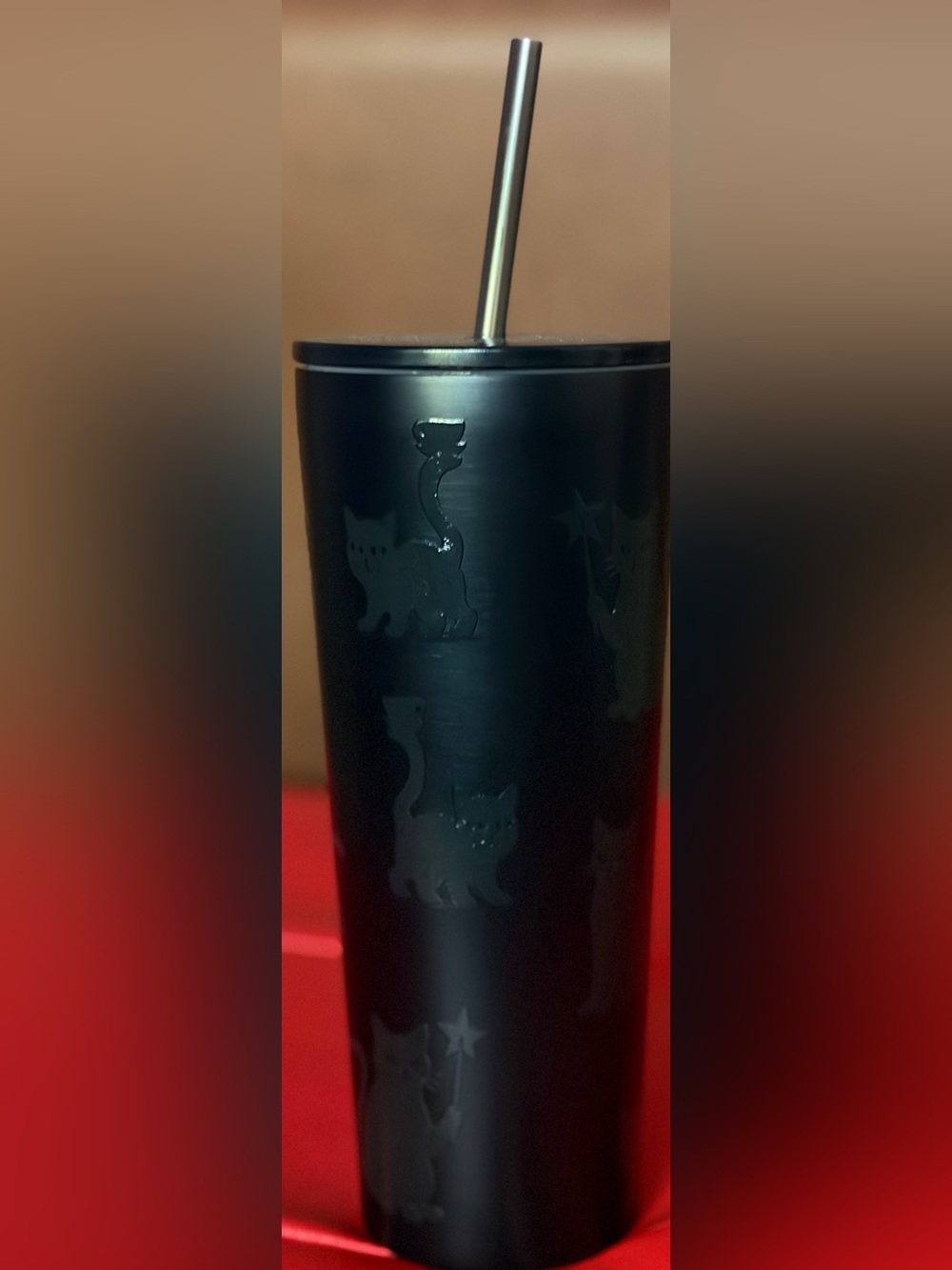 Starbucks Halloween Cold Cup GID Black 23 oz NWT